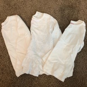 3t girls- while long sleeve tops